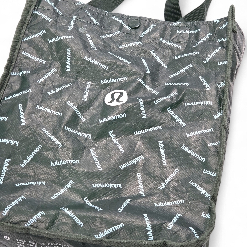 Lululemon Small Reusable Shopping Tote Lunch Bag 💚GREEN 💚. - Picture 2 of 12